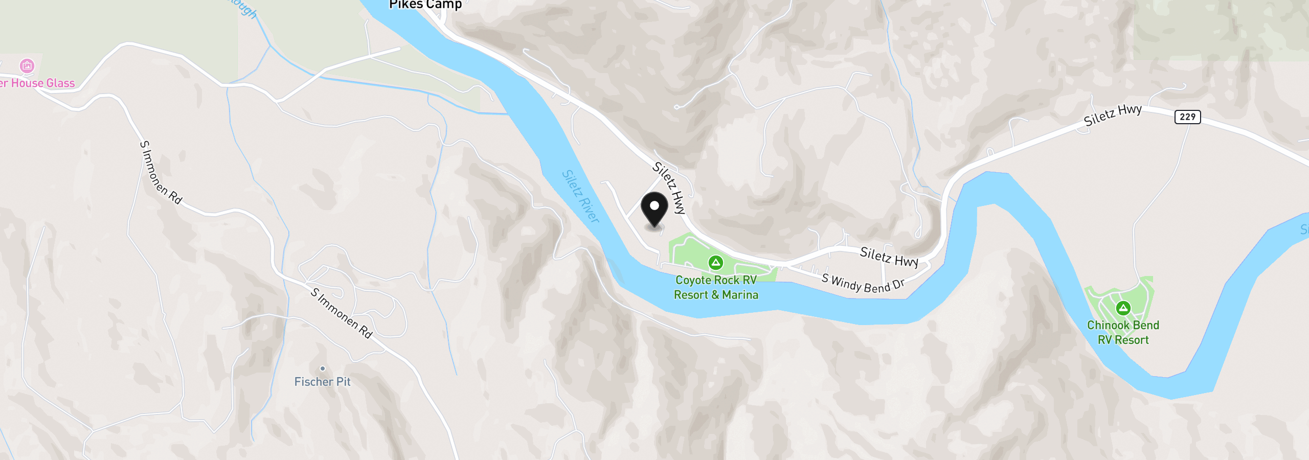 Map showing the location of 1436 S Fun River Pl, Lincoln City, OR 97367