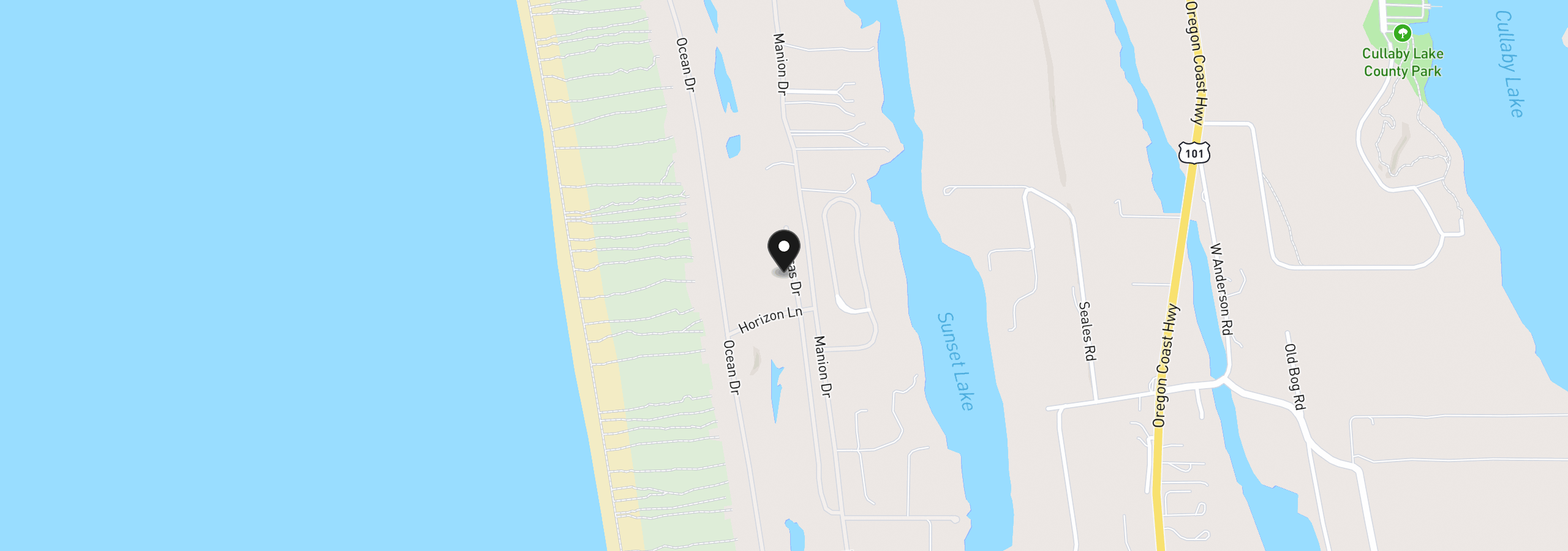 Map showing the location of 89796 Sea Breeze Dr, Warrenton, OR 97146
