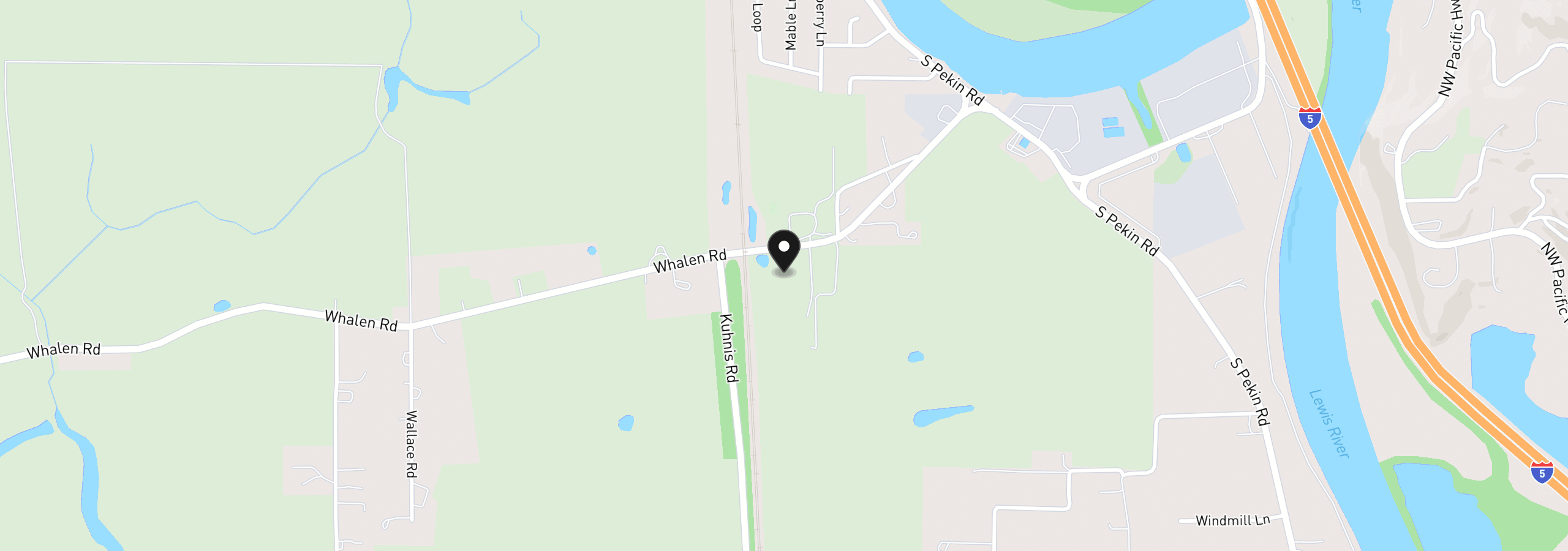 Map showing the location of 0 Whalen Rd, Woodland, Wa 98674