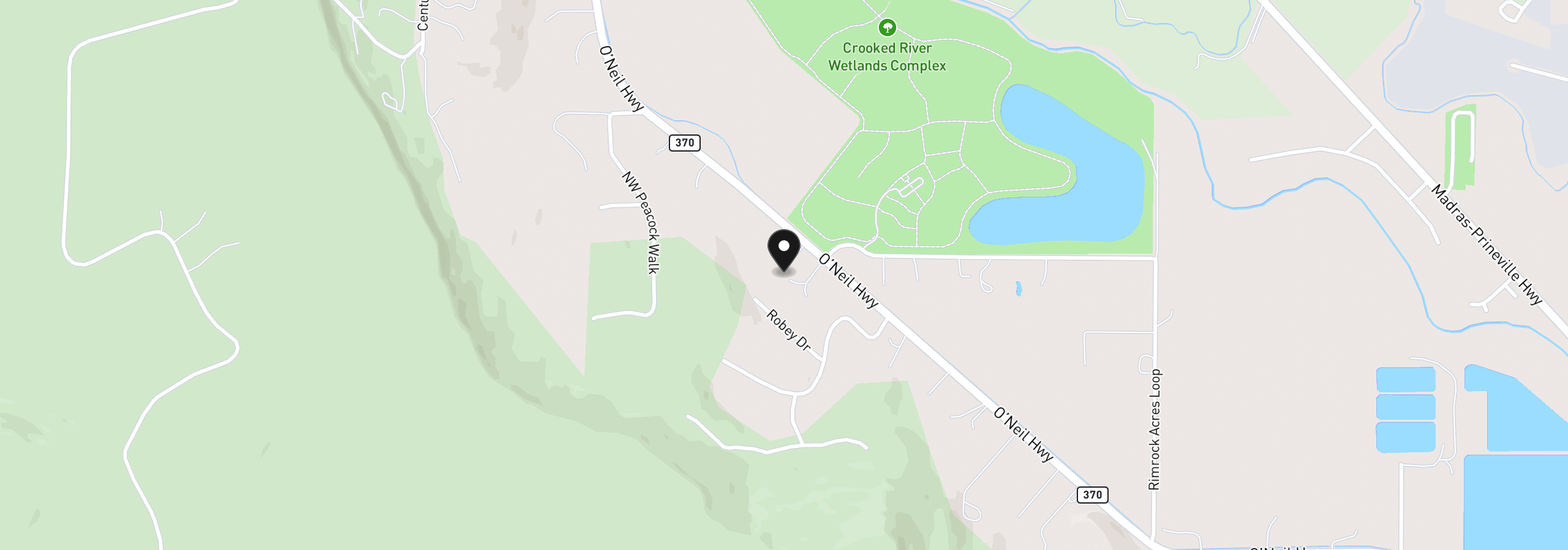 Map showing the location of 4260 NW O Neil Hwy, Prineville, OR 97754