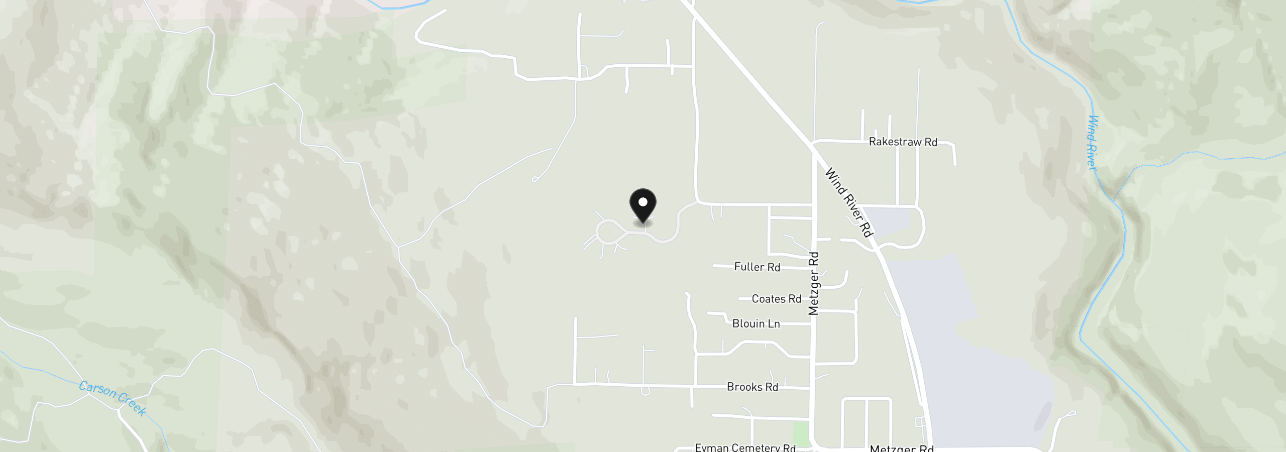 Map showing the location of 11 Timber Pl, Carson, Wa 98610