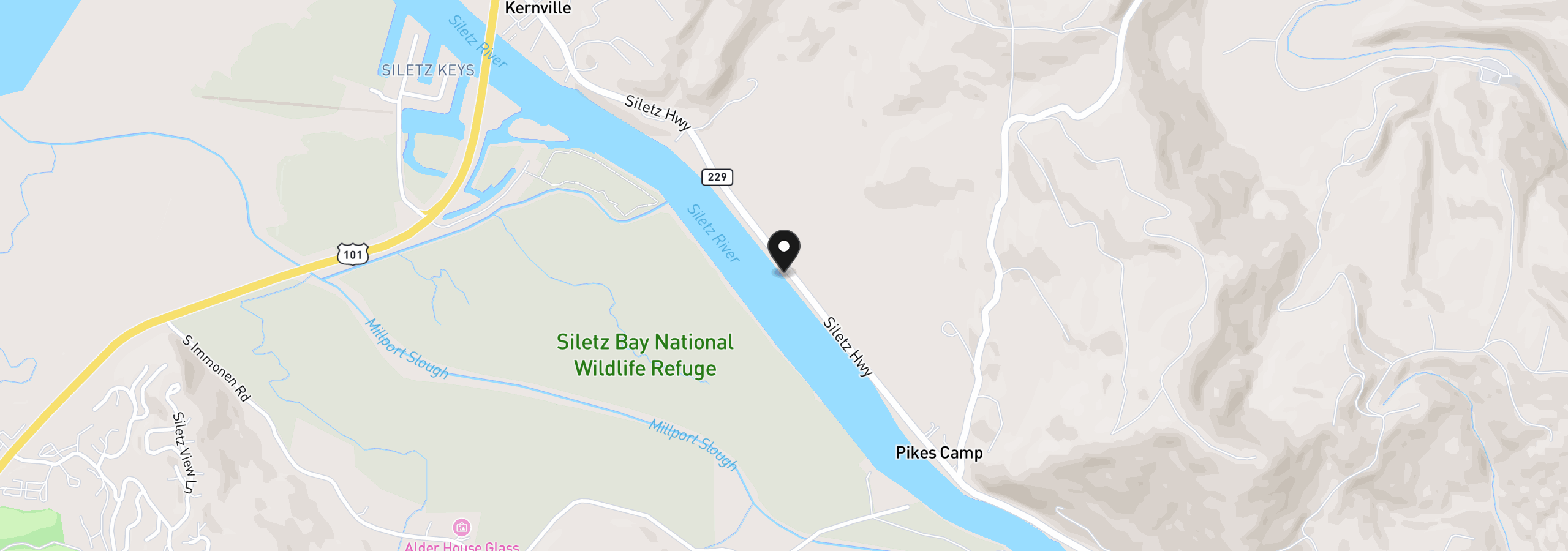 Map showing the location of 900 Blk Siletz Tl200 900 Hwy, Lincoln City, OR 97367