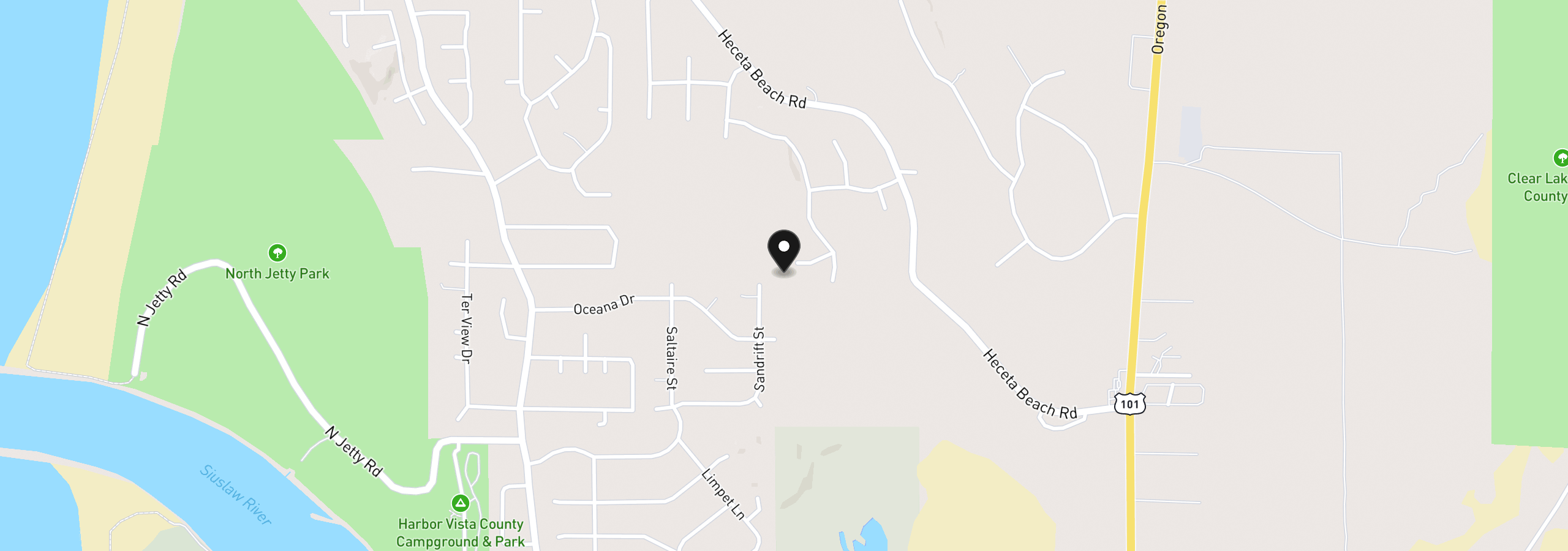 Map showing the location of Kelsie Ct, Florence, OR 97439