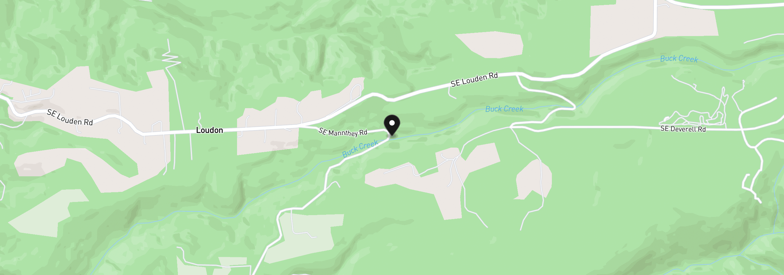 Map showing the location of 2536 SE Mannthey Rd, Corbett, OR 97019