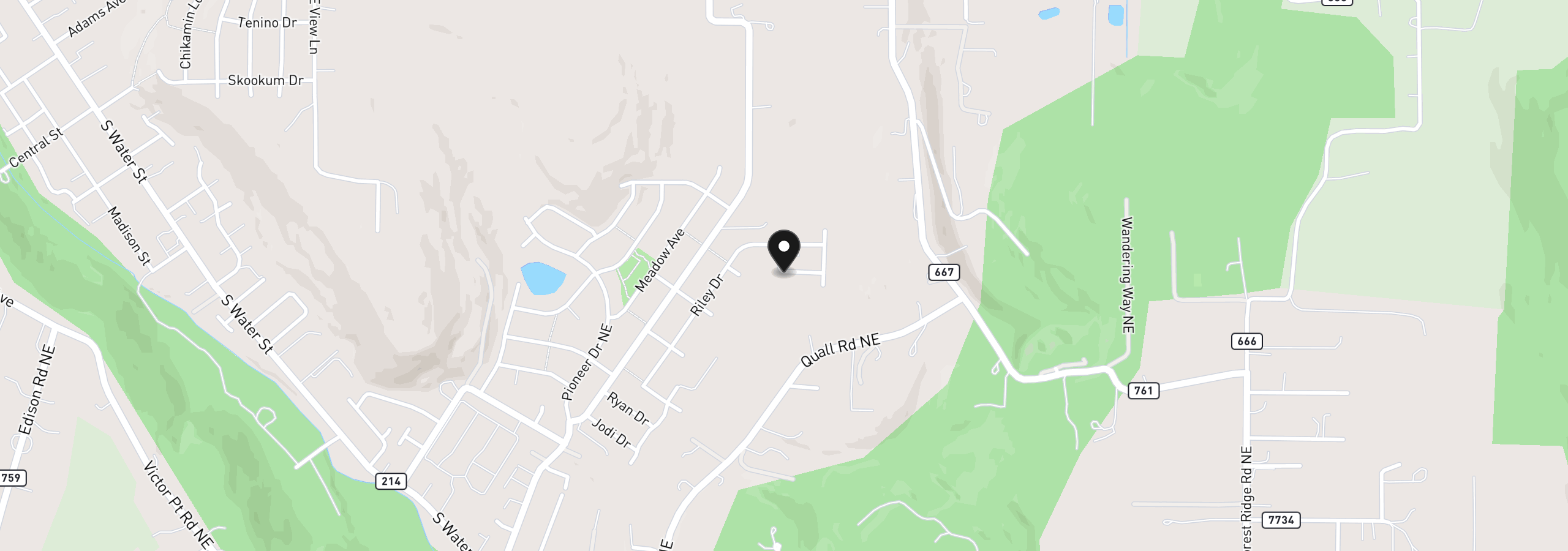 Map showing the location of 119 Wild Duck Run, Silverton, OR 97381