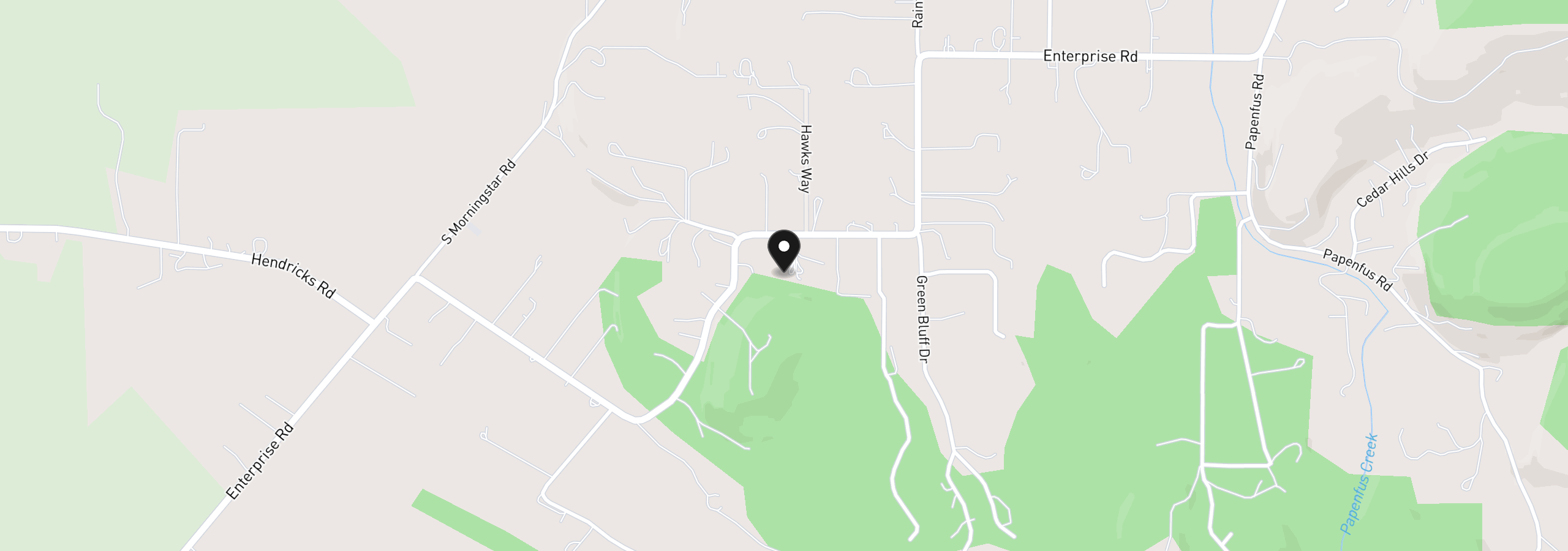 Map showing the location of 35986 Enterprise Rd, Creswell, OR 97426