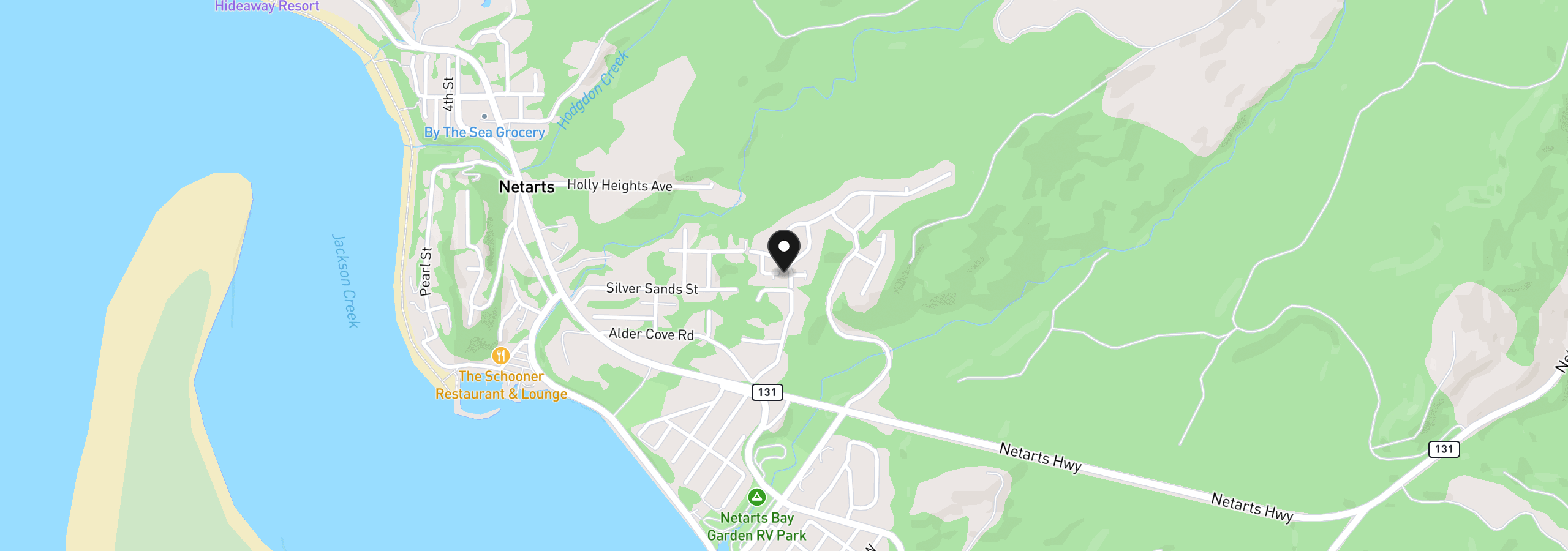 Map showing the location of 4455 Moondancer Ln, Tillamook, OR 97141