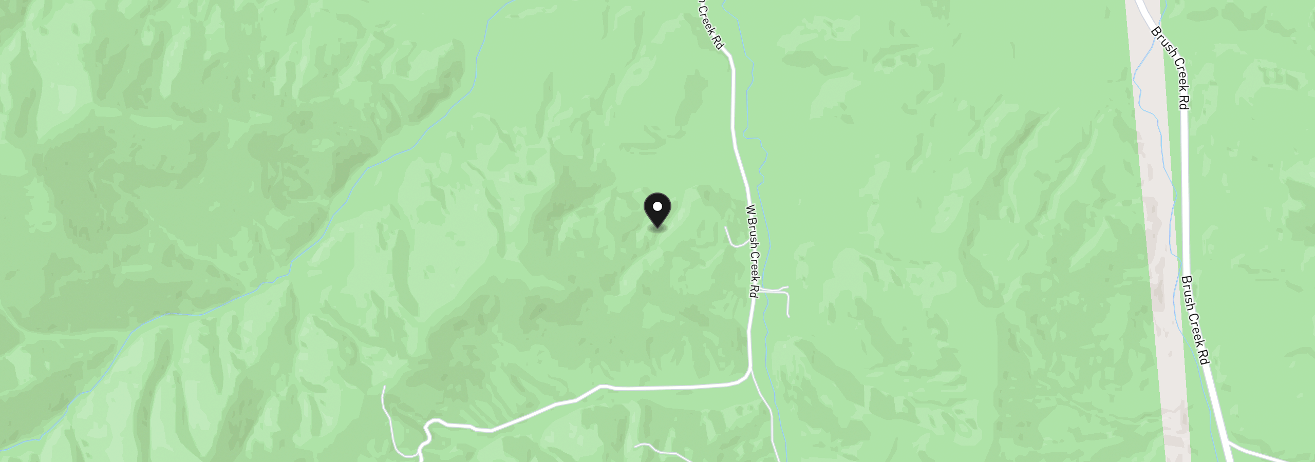 Map showing the location of West Brush Creek Rd, Sweet Home, OR 97386