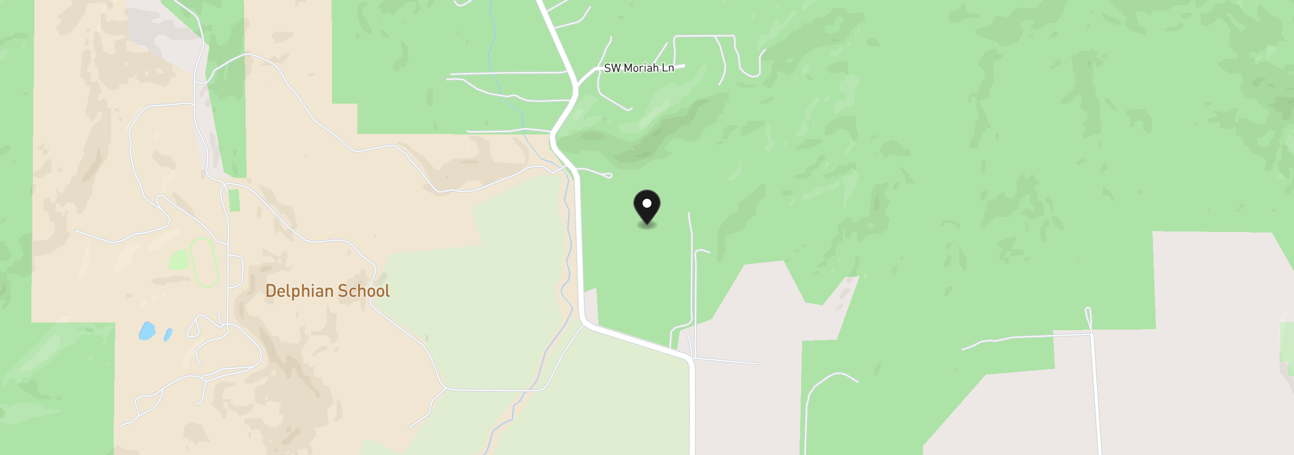 Map showing the location of 0 SW Rock Creek Rd, Sheridan, OR 97378