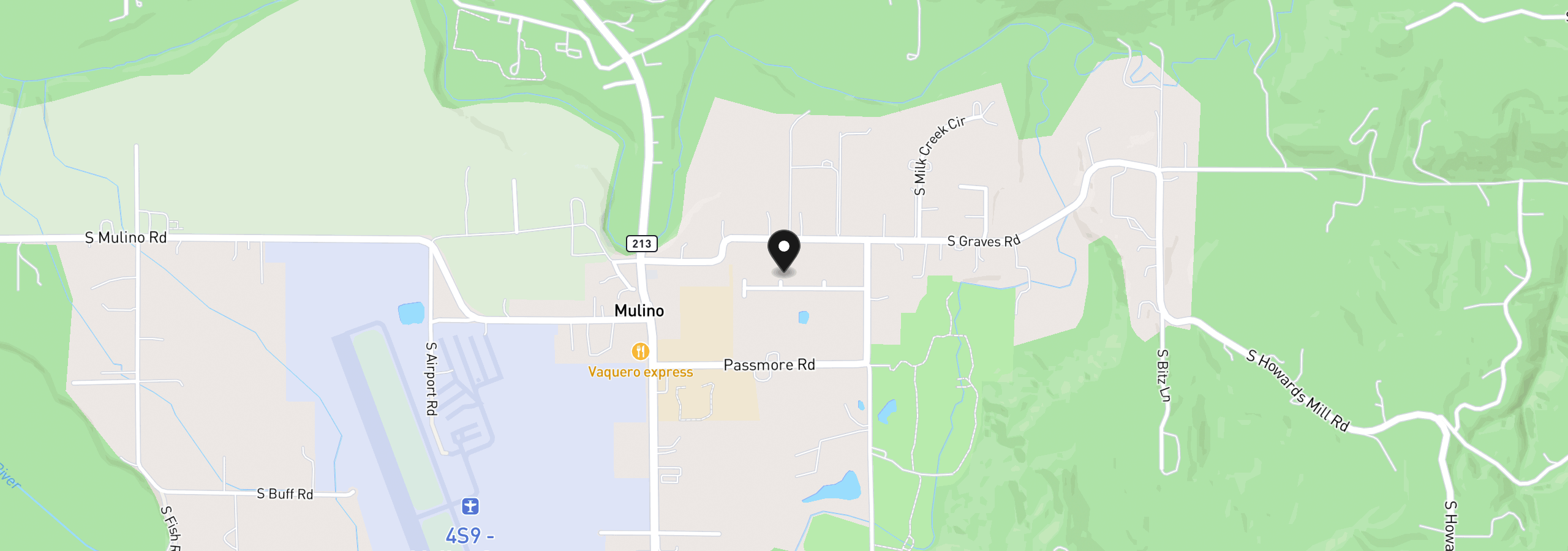 Map showing the location of Kora Louise Lane, Mulino, OR 97042