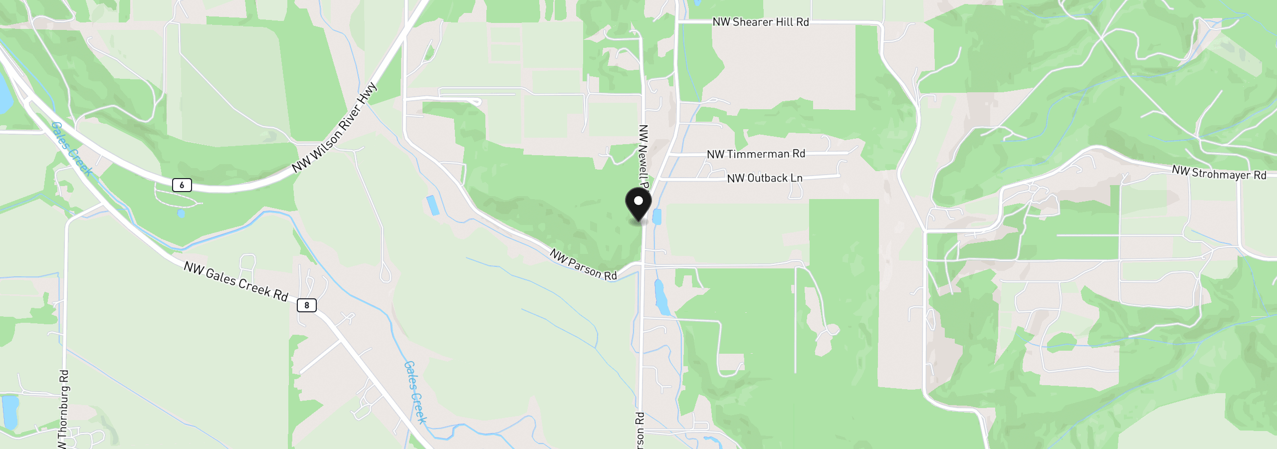 Map showing the location of 12115 NW Parson Rd, Forest Grove, OR 97116