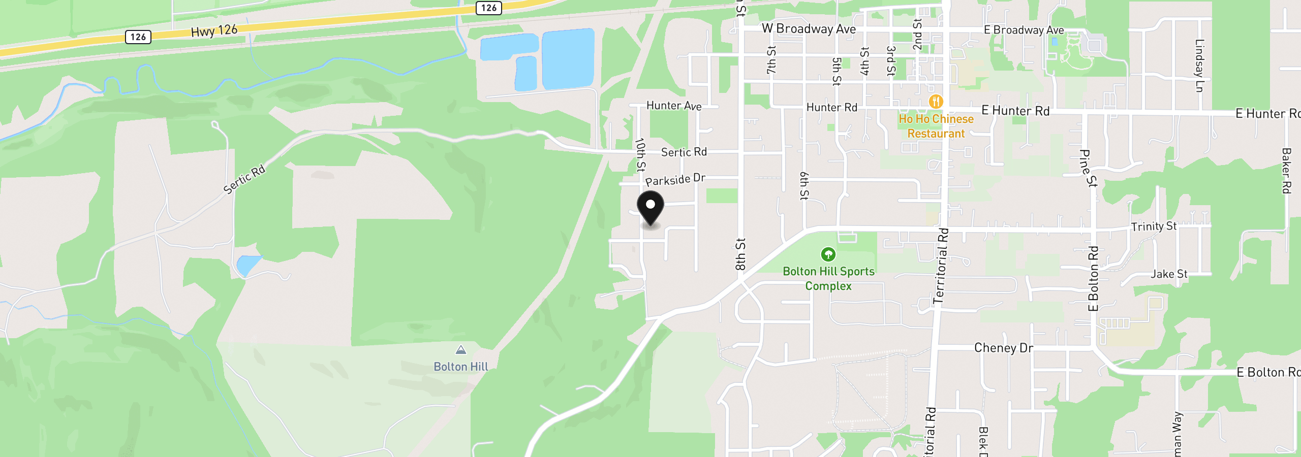 Map showing the location of 87977 10th St, Veneta, OR 97487
