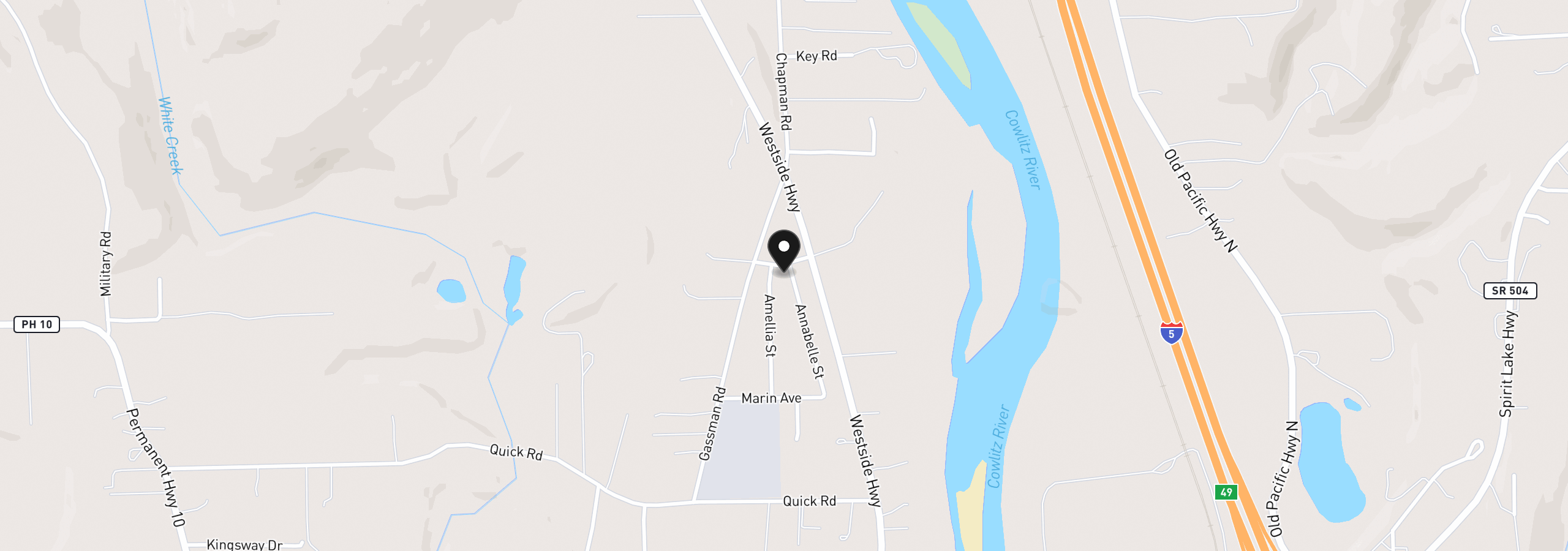 Map showing the location of 175 Annabelle St, Castle Rock, Wa 98611