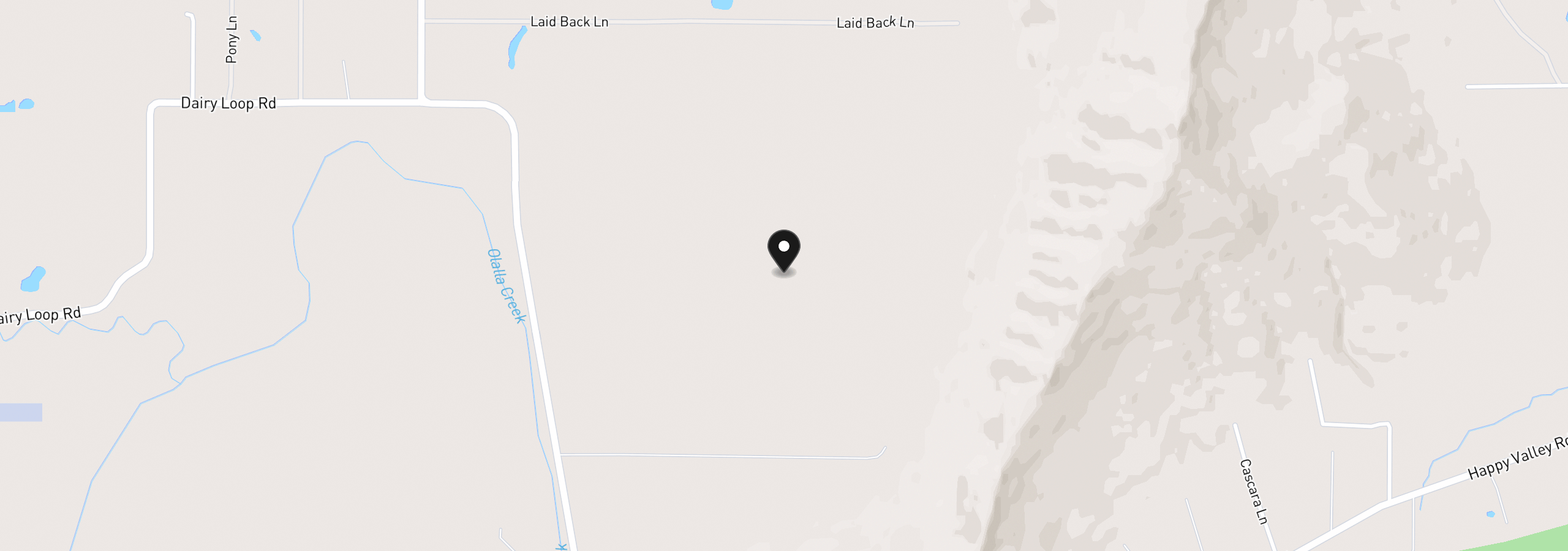 Map showing the location of 8690 Lookingglass Rd, Roseburg, OR 97471