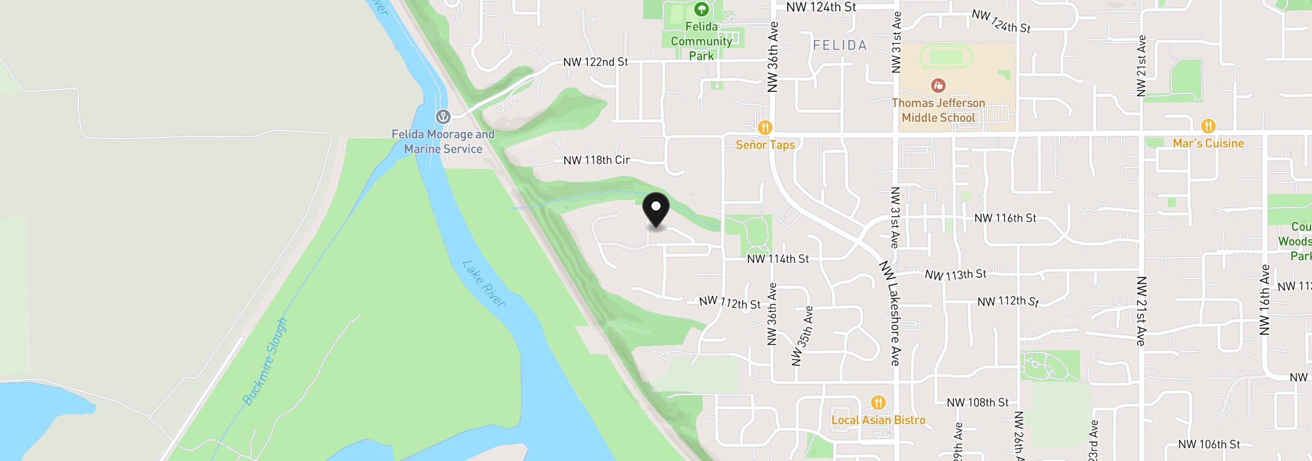 Map showing the location of 11507 NW 41st Ct, Vancouver, Wa 98685