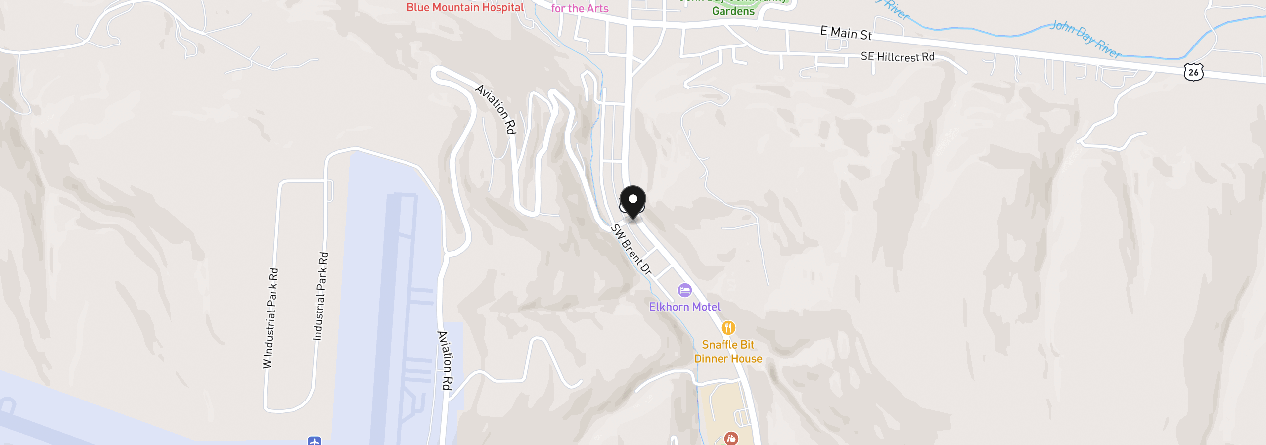 Map showing the location of 501 S Canyon Blvd, John Day, OR 97845