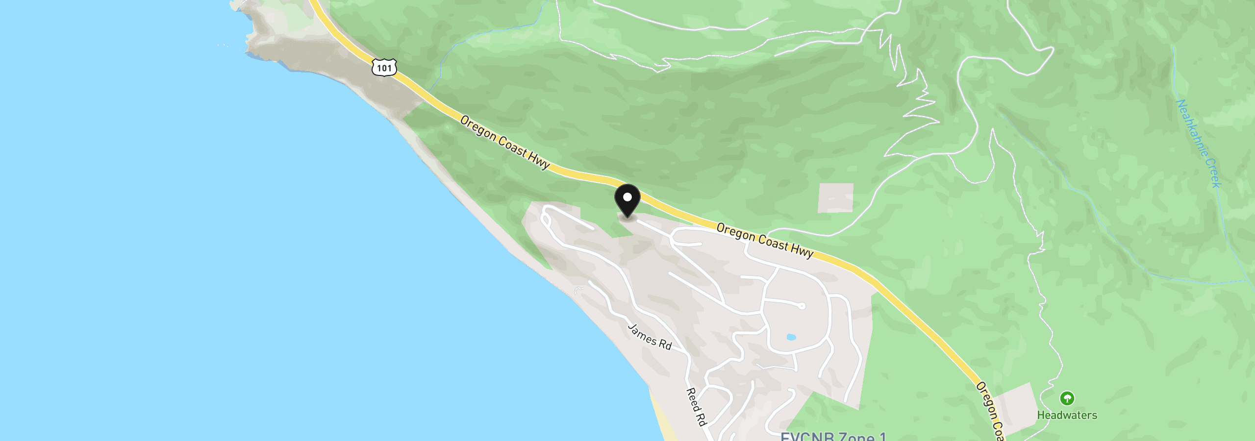 Map showing the location of 7785 Twana Trace, Manzanita, OR 97130