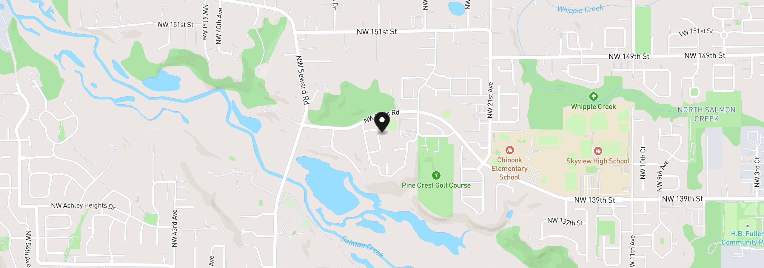 Map showing the location of 14217 NW 28th Pl, Vancouver, Wa 98685