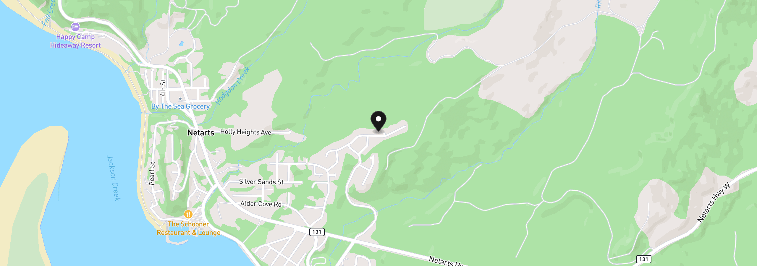 Map showing the location of 4300 Sequoia Loop, Netarts, OR 97143