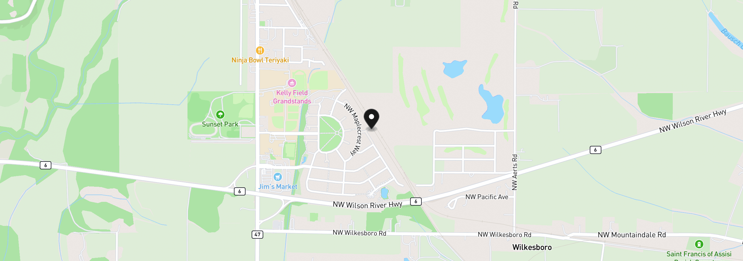 Map showing the location of 41706 NW Bellingham Ct, Banks, OR 97106