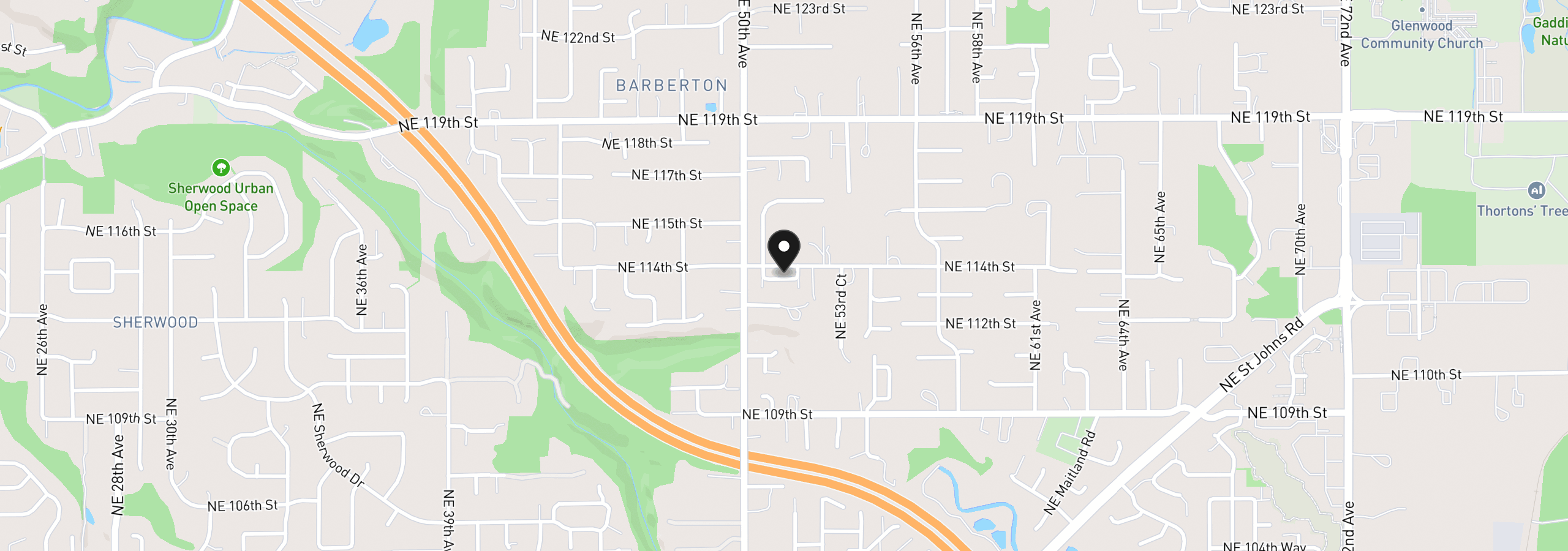 Map showing the location of 5111 NE 113th Loop, Vancouver, Wa 98686