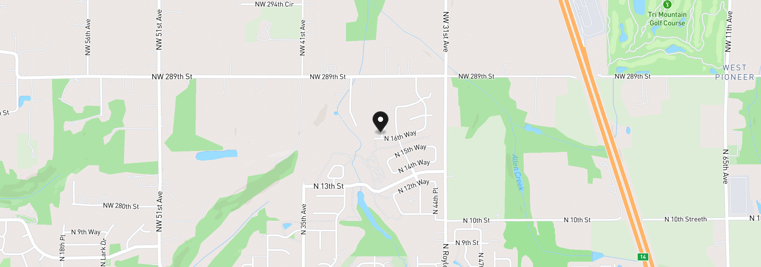 Map showing the location of 1702 N 41st Ct, Ridgefield, Wa 98642