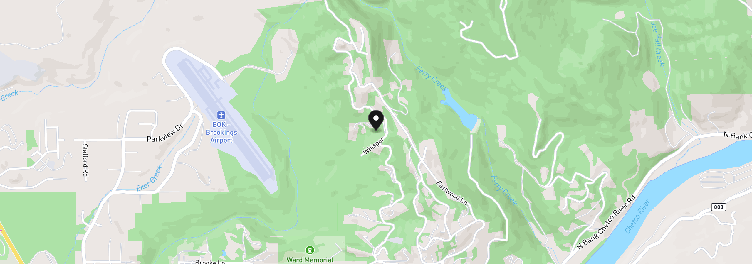 Map showing the location of 0 Whisper Ln, Brookings, OR 97415