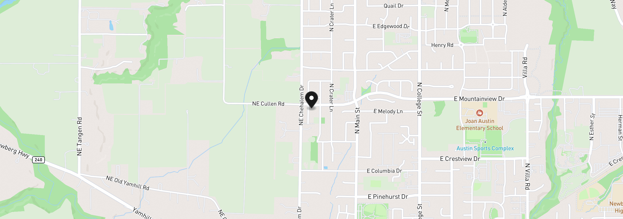 Map showing the location of 2164 N Legacy Dr, Newberg, OR 97132