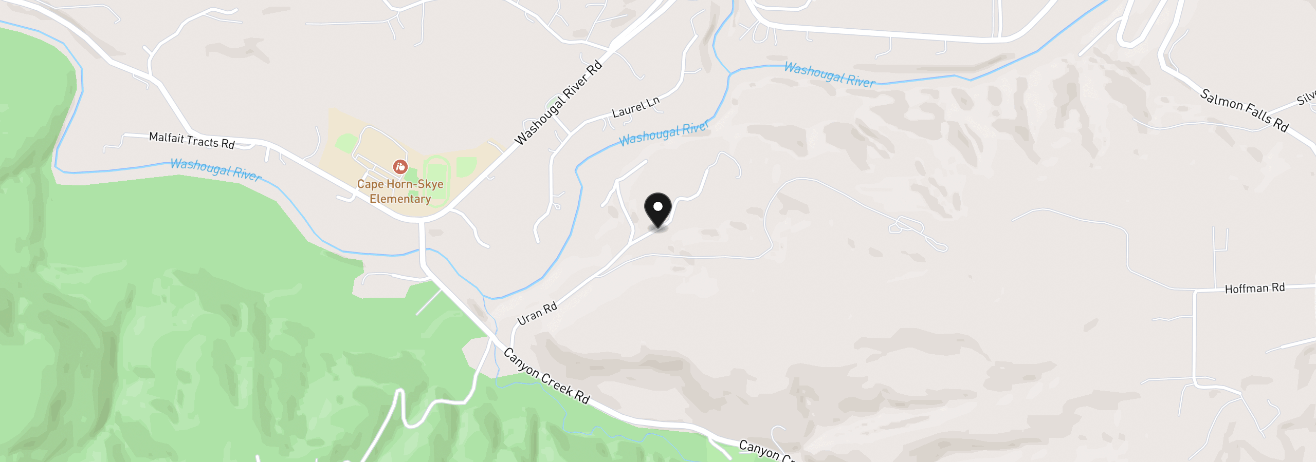 Map showing the location of 0 Brown Rd 1, Washougal, Wa 98671