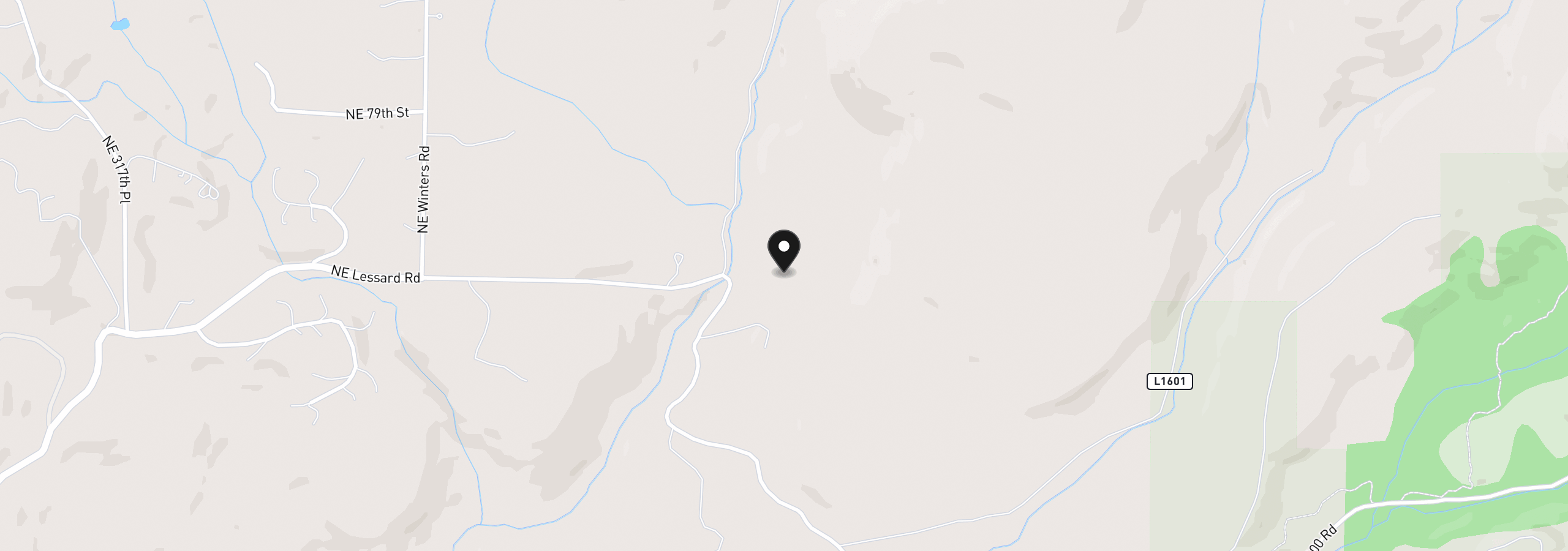 Map showing the location of 33827 NE Lessard Rd, Camas, Wa 98607