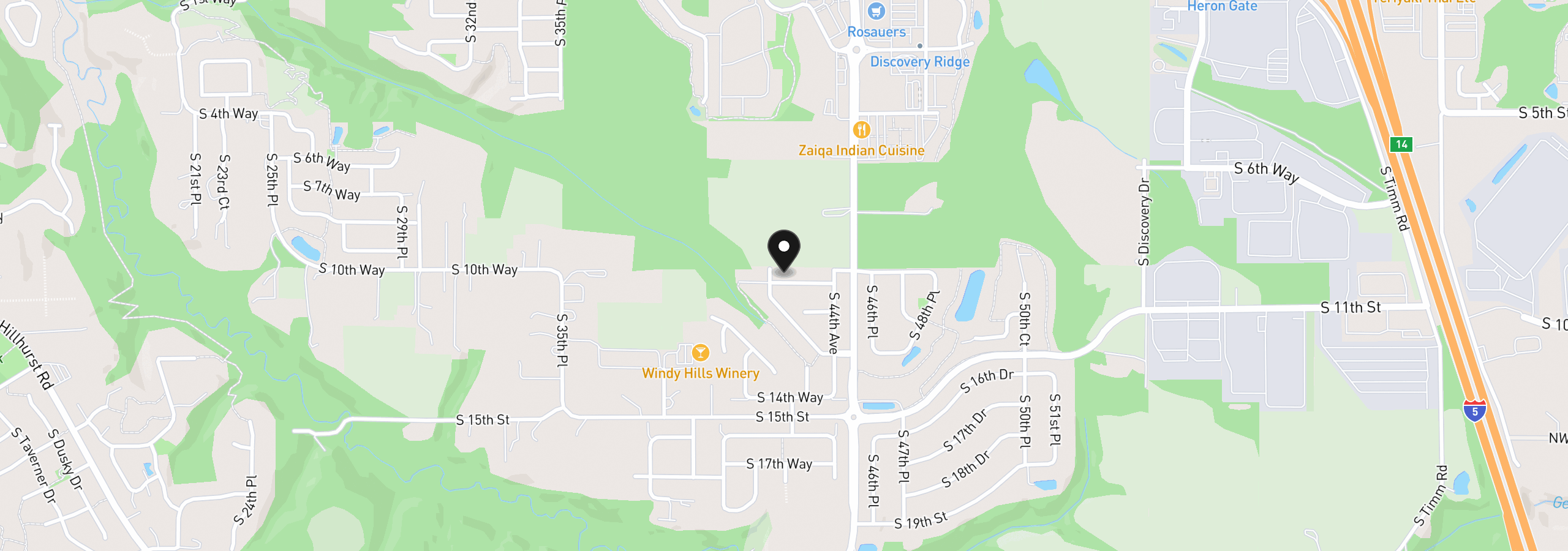 Map showing the location of 4226 S 11th Way, Ridgefield, Wa 98642