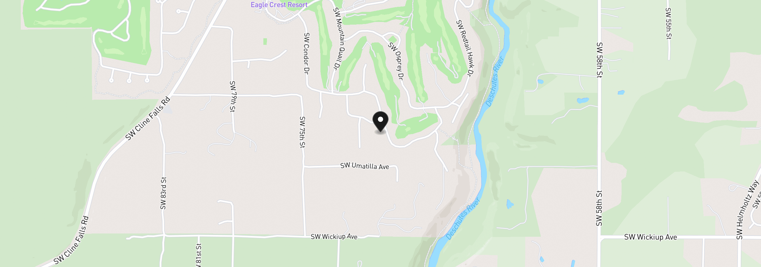Map showing the location of 2311 Condor Dr, Redmond, OR 97756
