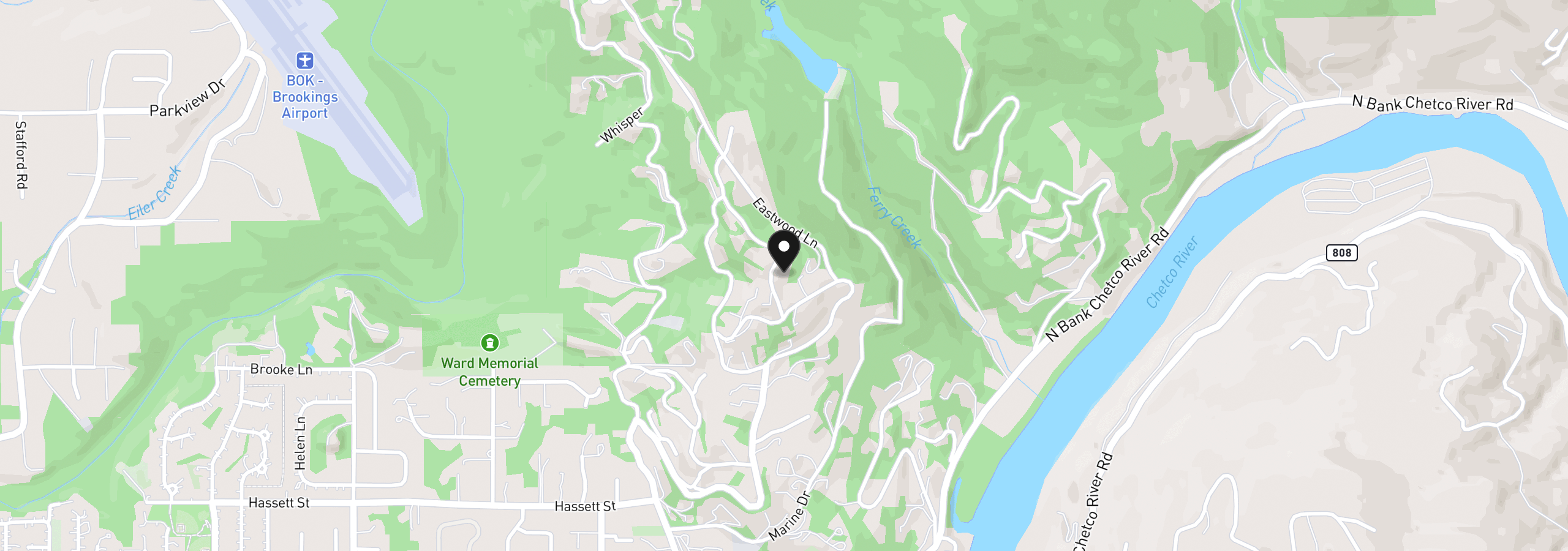 Map showing the location of 16945 Pacific View Dr, Brookings, OR 97415