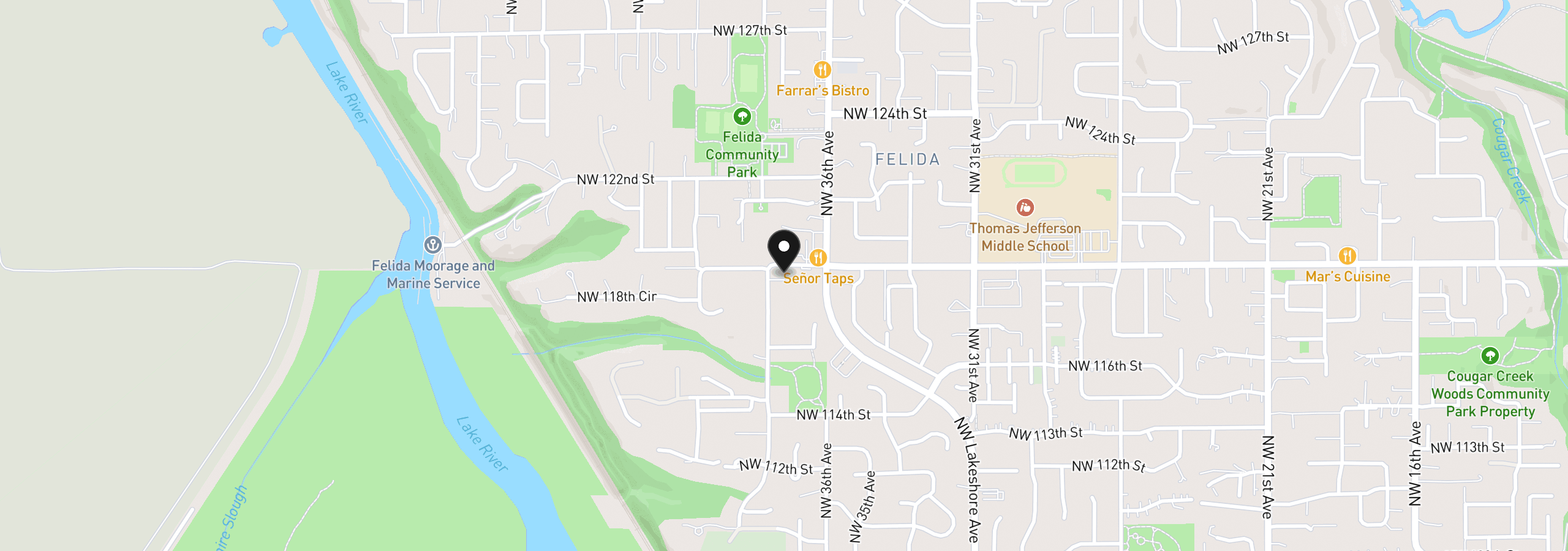 Map showing the location of 11813 NW 38th Ave K, Vancouver, Wa 98685