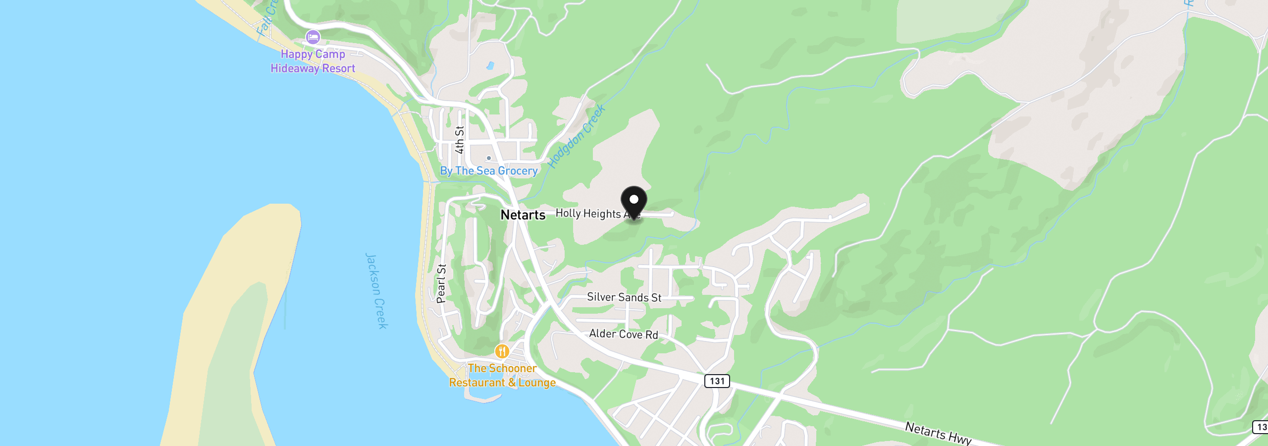 Map showing the location of Holly Heights Ave Tl 218, Netarts, OR 97143
