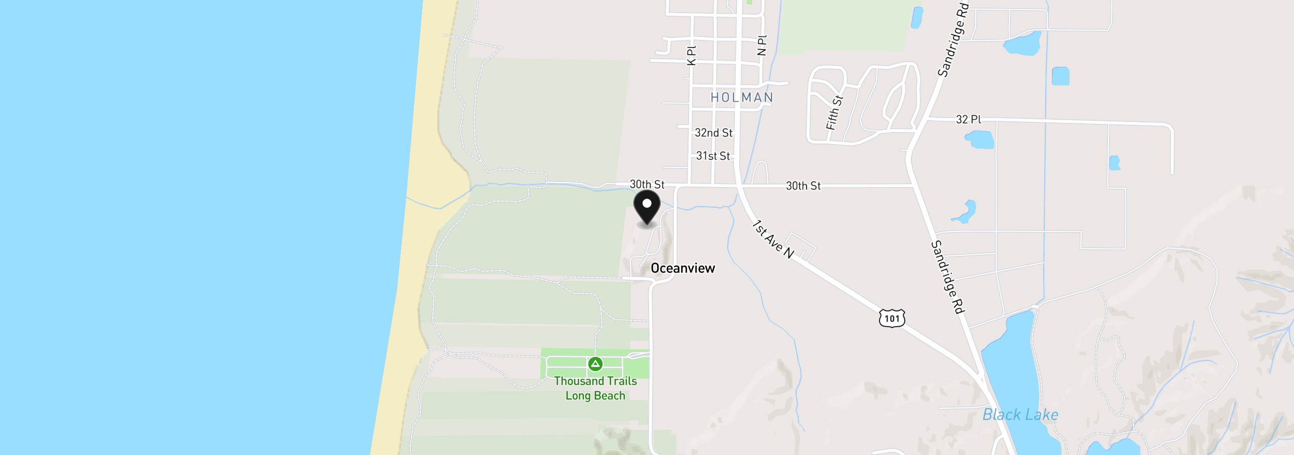 Map showing the location of 2815 Willows Rd 338, Seaview, Wa 98644