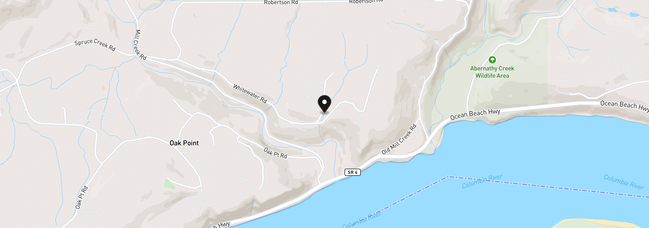Map showing the location of Mill Falls Ln, Longview, Wa 98632