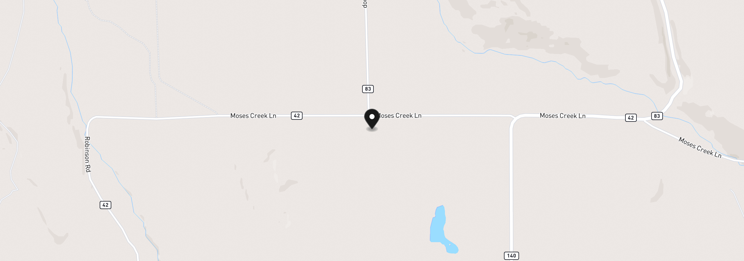 Map showing the location of 66666 Moses Creek Ln, Elgin, OR 97827