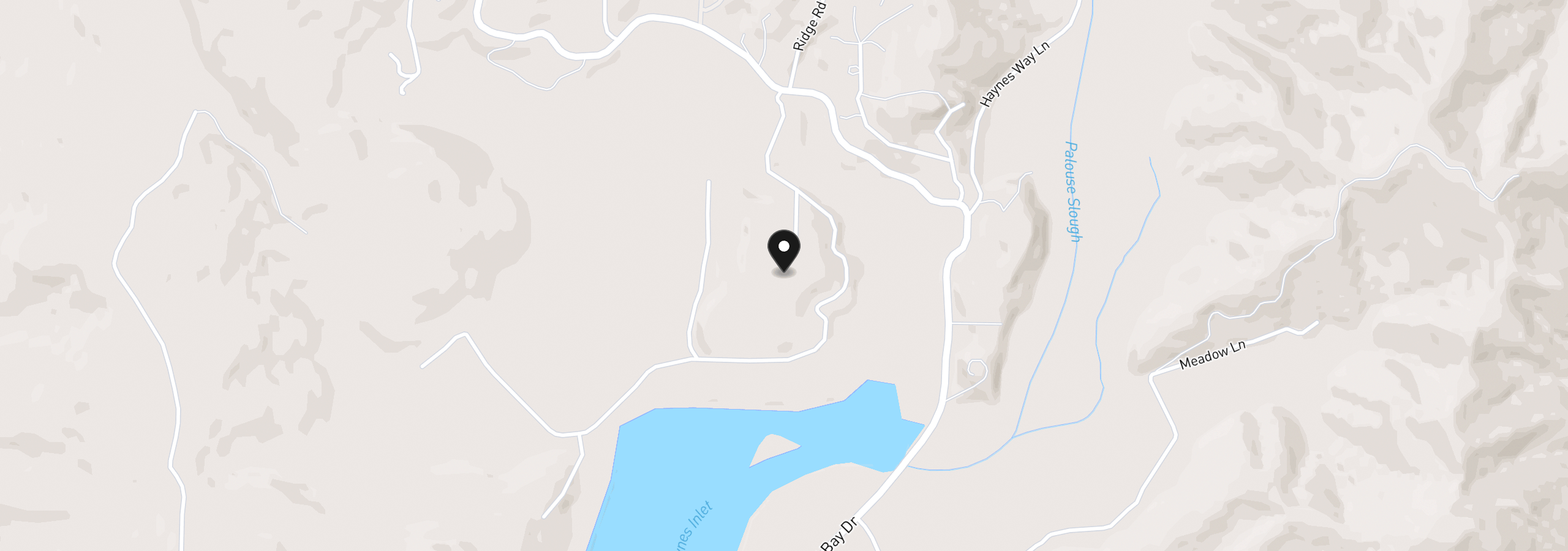 Map showing the location of 93875 Hollow Stump Ln, North Bend, OR 97459