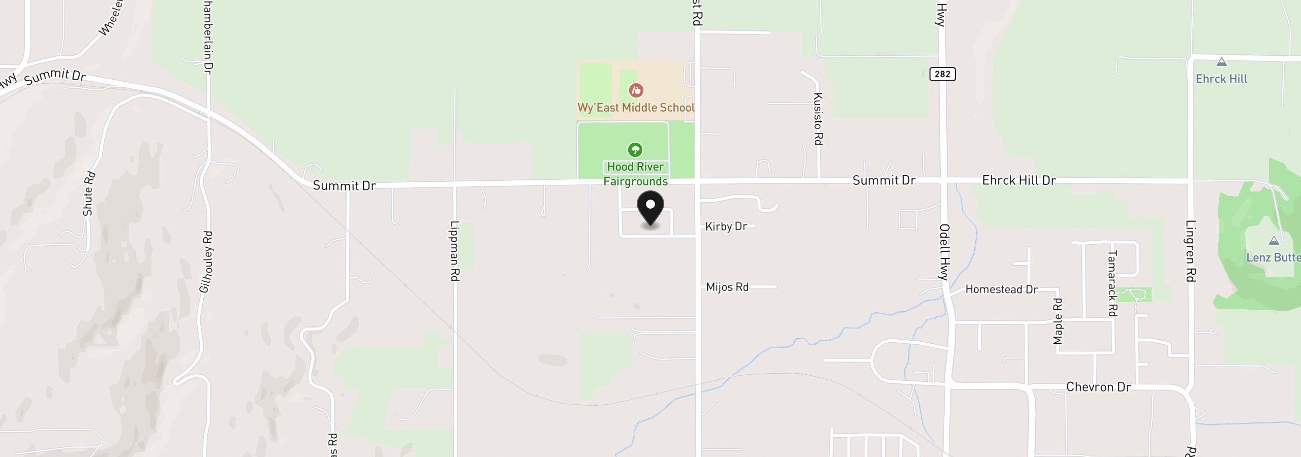 Map showing the location of 4054 Bartlett Dr, Hood River, OR 97031