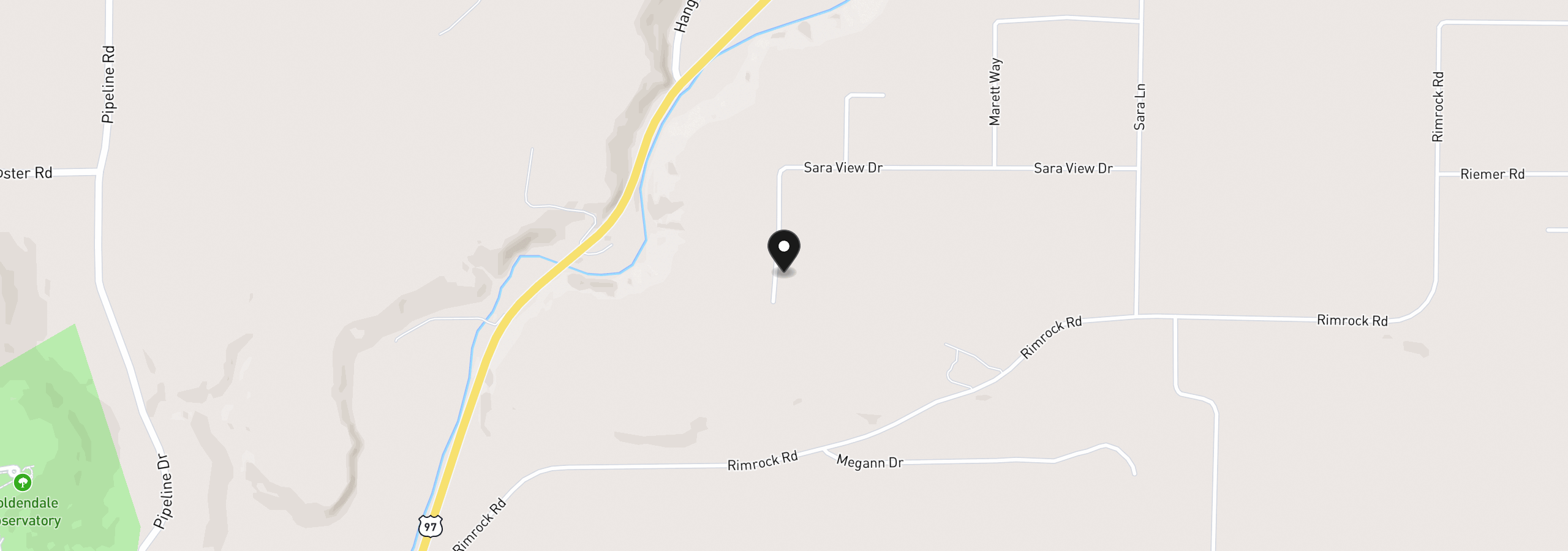 Map showing the location of Sara View Dr Lot 3, Goldendale, Wa 98620