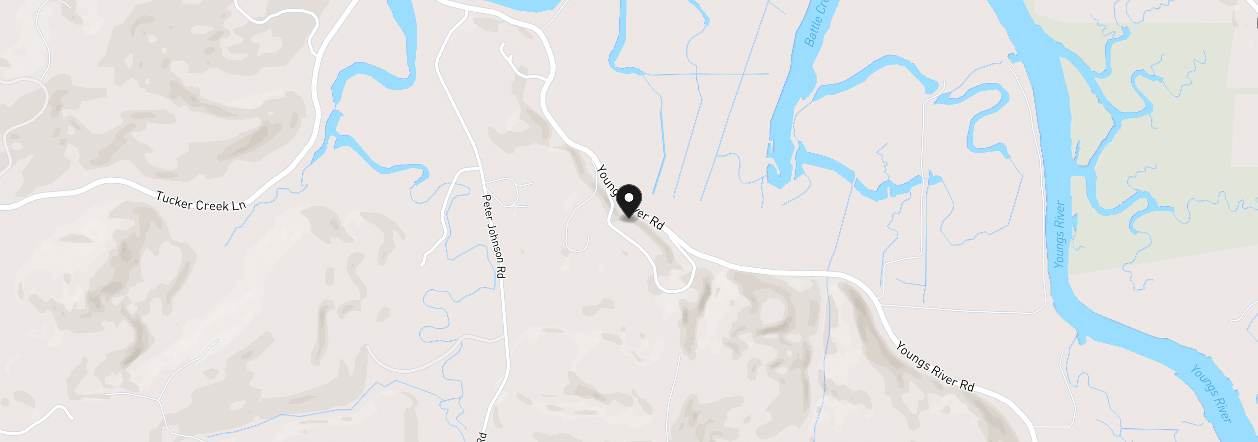Map showing the location of 36389 Battle Creek Ln, Astoria, OR 97103