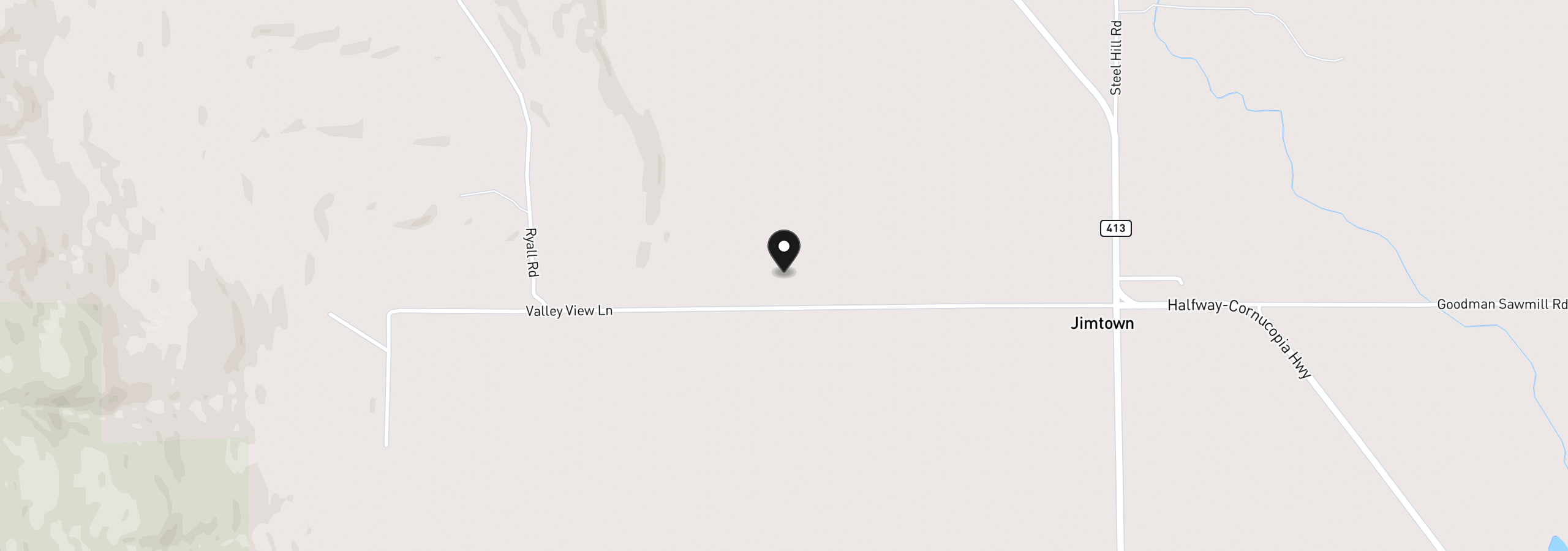 Map showing the location of 36301 Valley View Ln Lot1900, Halfway, OR 97834