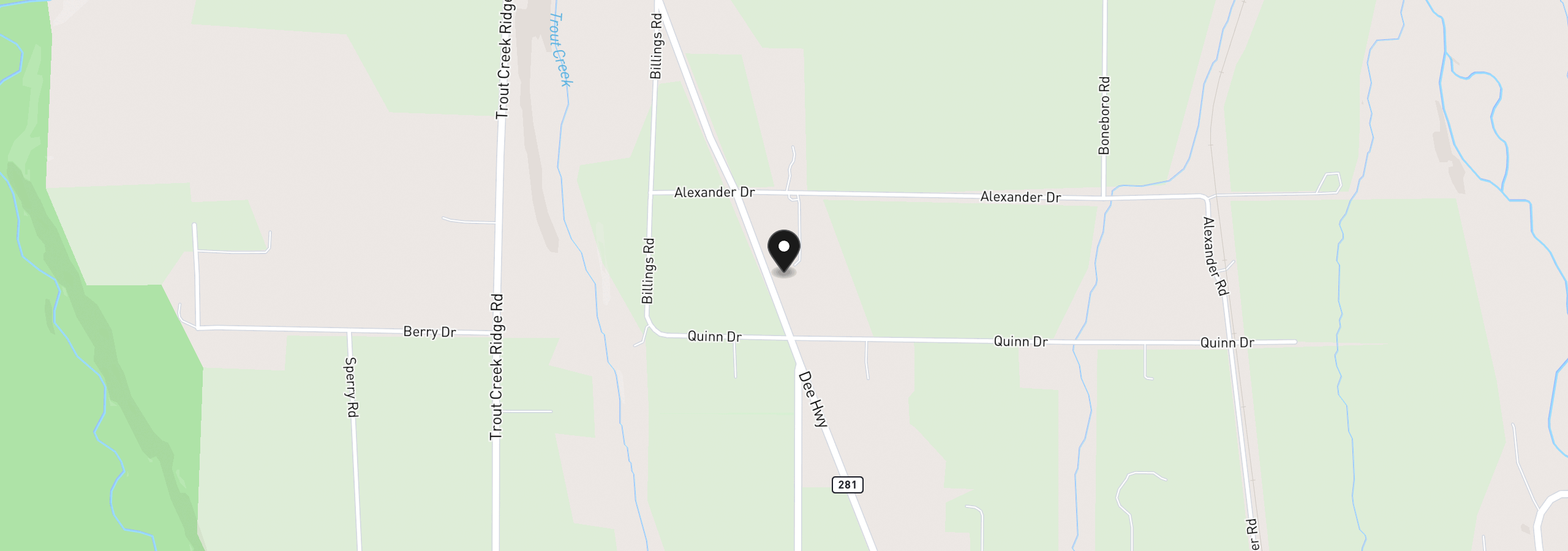 Map showing the location of 6090 Covey Rd, Mt Hood Prkdl, OR 97041