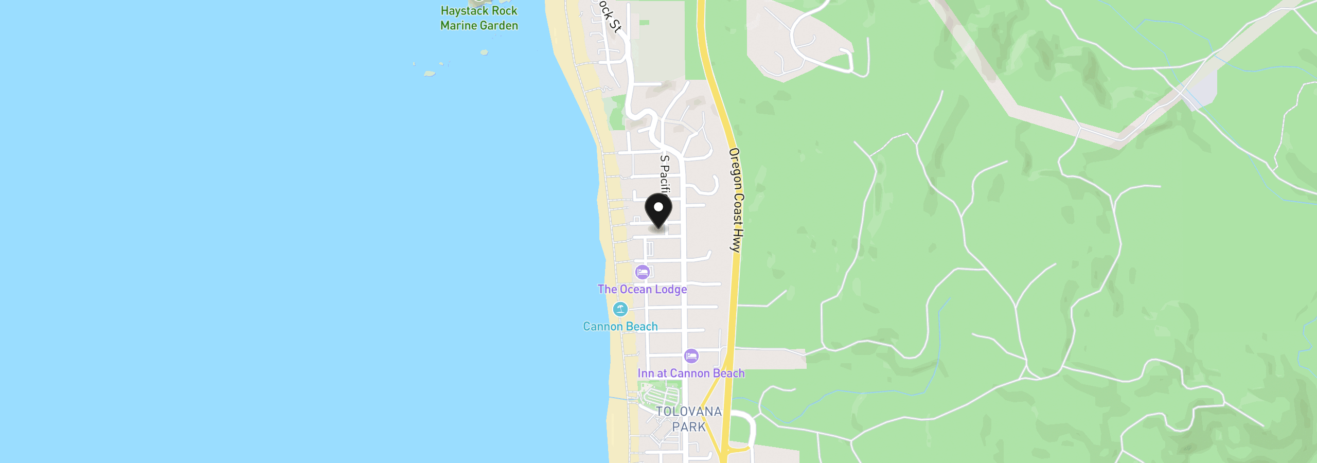 Map showing the location of Matanuska, Tolovana Park, OR 97145
