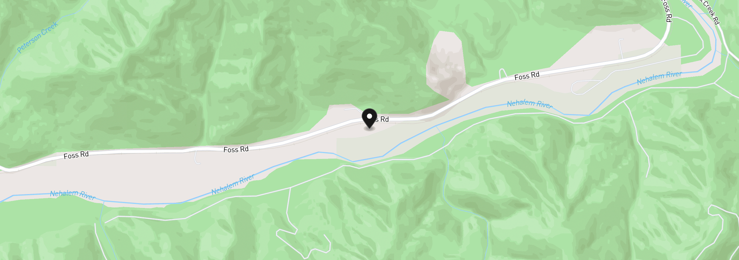 Map showing the location of 24105 Foss Rd, Nehalem, OR 97131