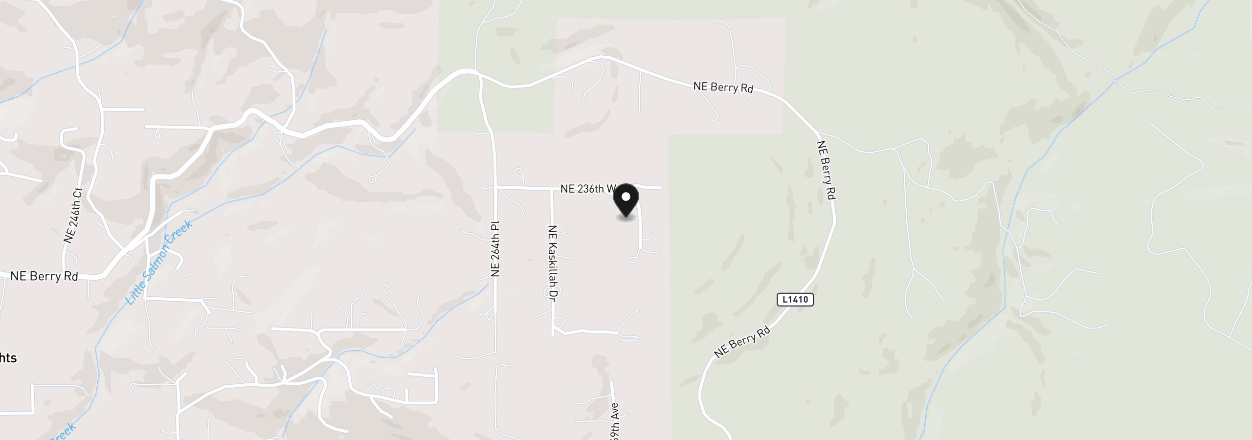 Map showing the location of 23502 NE 271st Ct, Battle Ground, Wa 98604