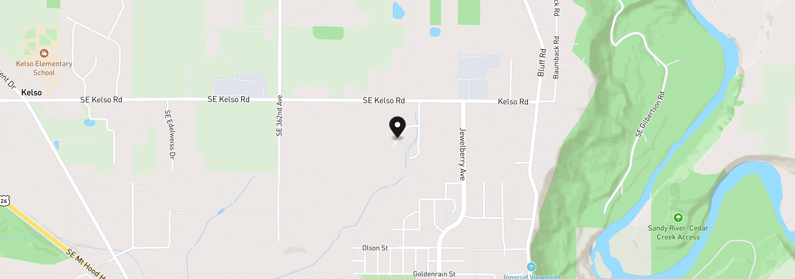 Map showing the location of 36928 Gooseberry St, Sandy, OR 97055