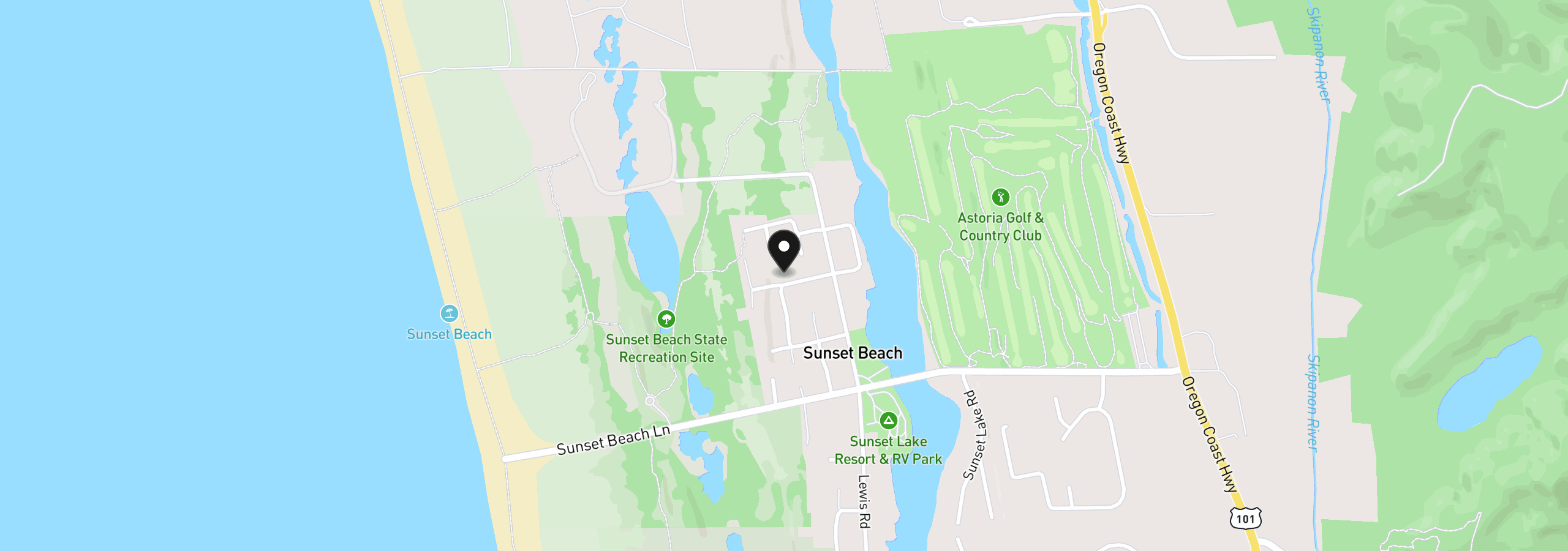 Map showing the location of 33157 Sand Dollar Ln, Warrenton, OR 97146