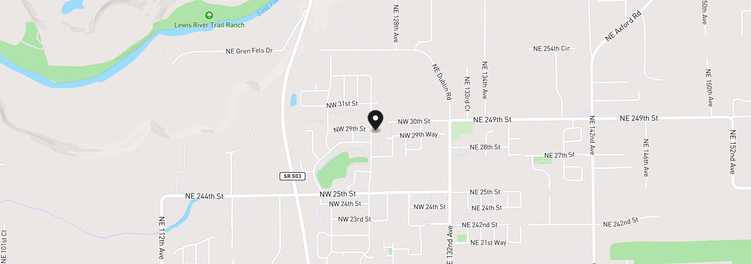 Map showing the location of 2823 NW 6th Ave, Battle Ground, Wa 98604